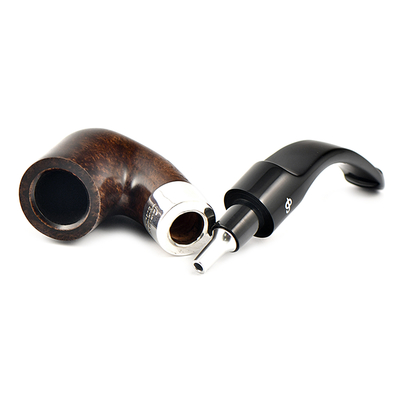 Курительная трубка Peterson De Luxe System Dark Smooth 8s P-Lip, без фильтра