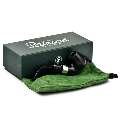 Курительная трубка Peterson De Luxe System Ebony 12.5 P_Lip , без фильтра