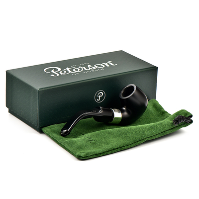 Курительная трубка Peterson De Luxe System Ebony 12.5 P_Lip, 9 мм