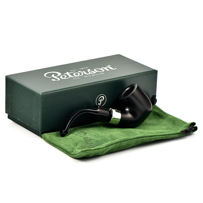 Курительная трубка Peterson De Luxe System Ebony 8s P-Lip, без фильтра