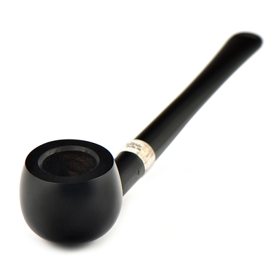 Курительная трубка Peterson Junior Ebony - Silver Mounted - Straight Apple, без фильтра