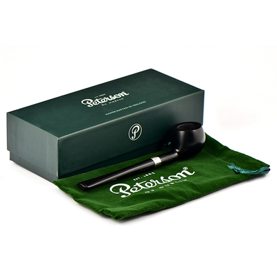 Курительная трубка Peterson Junior Ebony - Silver Mounted - Straight Apple, без фильтра