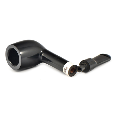 Курительная трубка Peterson Junior Ebony - Silver Mounted Straight Lovat, без фильтра