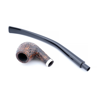 Курительная трубка SER JACOPO Mastro Geppetto Churchwarden Blast Silver, 9 мм G071-2