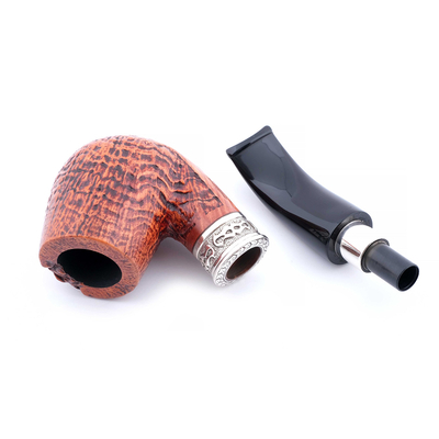 Курительная трубка SER JACOPO S2 Blast Silver, 9 мм S233-3