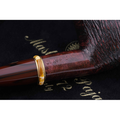 Курительная трубка Mastro de Paja Pettinata Classica с цветным кольцом, без фильтра M451-3