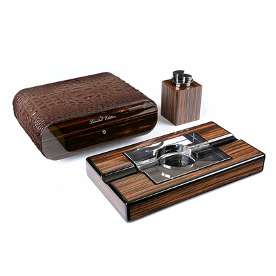 Подарочный набор Набор сигарных аксессуаров Gentili SET-SV10-Croco-Brown