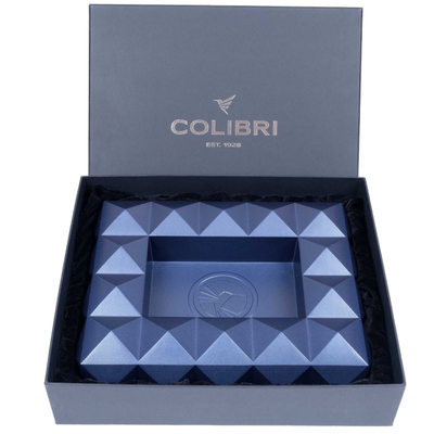 Пепельница Colibri Quasar на 8 сигар, Синий лак Navy AT100T5