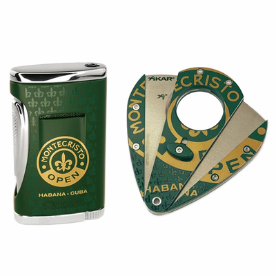 Подарочный набор Подарочный комплект Montecristo Open гильотина и зажигалка XIKAR