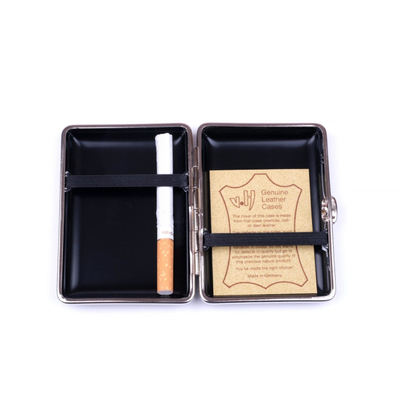 Портсигар Stoll на 14 сигарет, натуральная кожа, Карбон C61