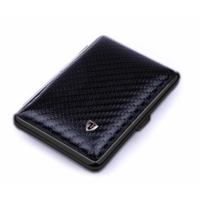 Портсигар Stoll на 14 сигарет, натуральная кожа, Карбон C61