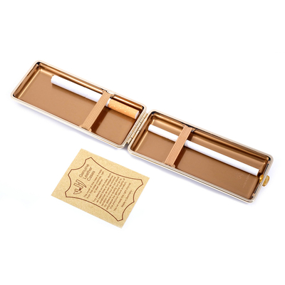 Портсигар Stoll на 14 сигарет, натуральная кожа, Страус C13-2