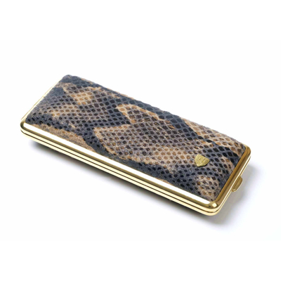 Портсигар Stoll на 14 сигарет, натуральная кожа, Змея C13-5