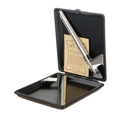 Портсигар Stoll на 26 сигарет, натуральная кожа, Буйвол C20-3