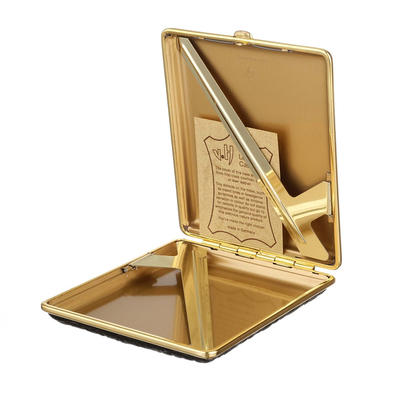 Портсигар Stoll на 26 сигарет, натуральная кожа, Крокодил C20-1