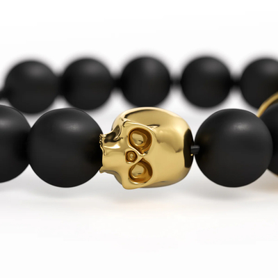 Пробойник-браслет Oscuro Gold Skull II Elastic арт. BP2028003