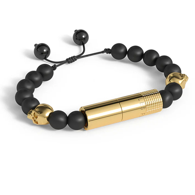 Пробойник-браслет Oscuro Gold Skull II Elastic арт. BP2028003