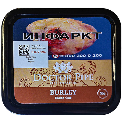 Трубочный табак Doctor Pipe Burley Flake Cut 50 гр.