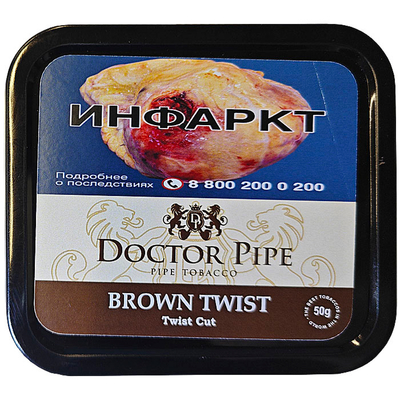 Трубочный табак Doctor Pipe Twist Brown Twist Cut 50 гр.