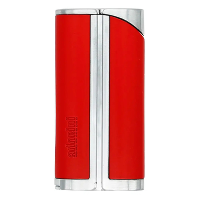 Зажигалка Adorini Single Jet турбо с пробойником, красная с серебром 15445