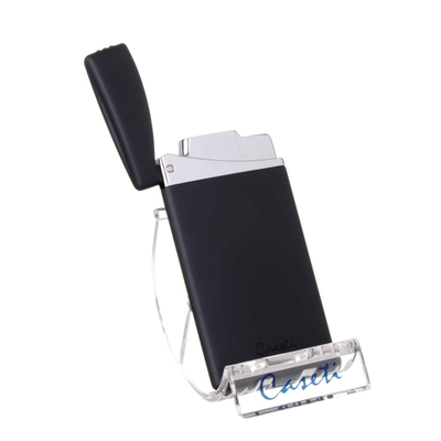 Зажигалка Caseti, турбо, плоское пламя, супертонкая, черная CA500-2