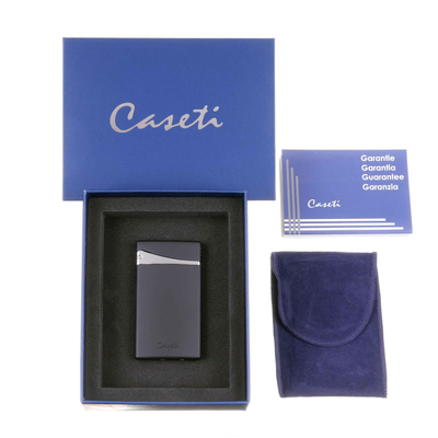 Зажигалка Caseti, турбо, плоское пламя, супертонкая, черная CA500-2