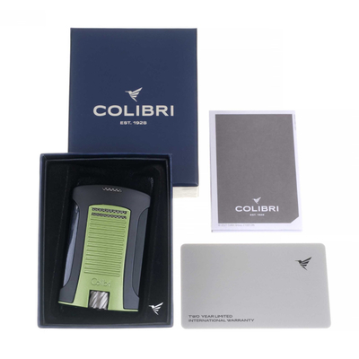 Зажигалка сигарная Colibri Daytona, черно-зеленая LI770T14