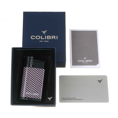 Зажигалка сигарная Colibri Evo, серебристый карбон LI520C31