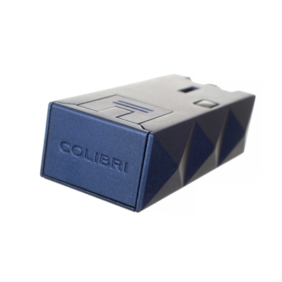 Зажигалка сигарная Colibri Quasar, двойное турбопламя, синий лак Navy LI750T5