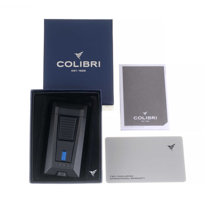 Зажигалка сигарная Colibri Stealth (тройное пламя), черный металлик LI900T20