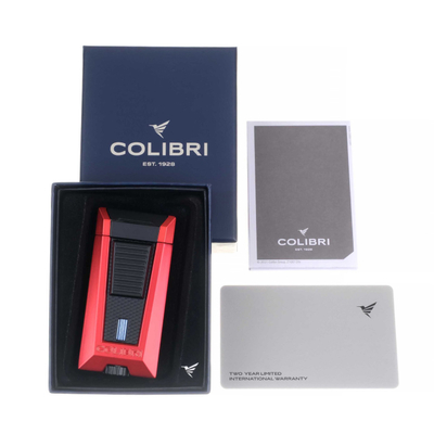 Зажигалка сигарная Colibri Stealth (тройное пламя), красный металлик LI900T22