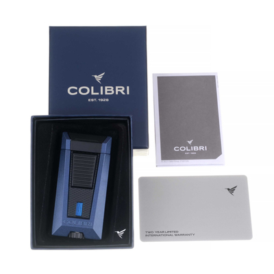 Зажигалка сигарная Colibri Stealth (тройное пламя), синий лак Navy LI900T24