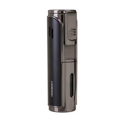 Зажигалка сигарная Honest, пятиструйное пламя, оружейная сталь 465-Gunmetal