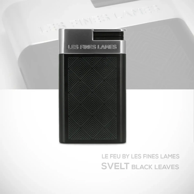 Зажигалка Les Fines Lames LE FEU SVELT - Black Leaves, LF4503001