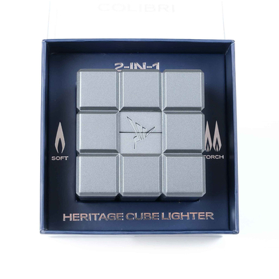 Зажигалка настольная Colibri Heritage двойного действия, Оружейная сталь LI125T3